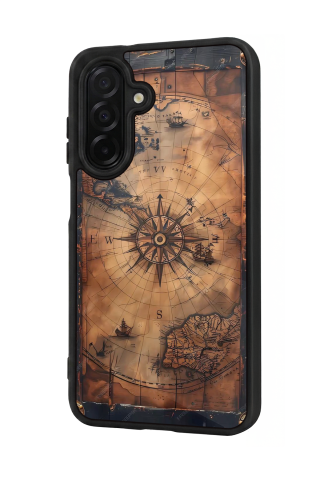 Samsung Galaxy A36 Uyumlu Harita Tasarımlı Glossy Premium Kılıf