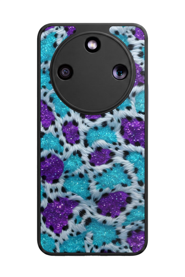 Honor Magic 8 Lite Uyumlu Hologram Leopar Tasarımlı Glossy Premium Kılıf
