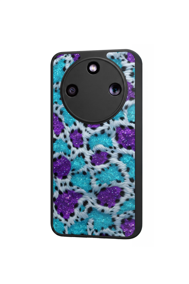 Honor Magic 8 Lite Uyumlu Hologram Leopar Tasarımlı Glossy Premium Kılıf