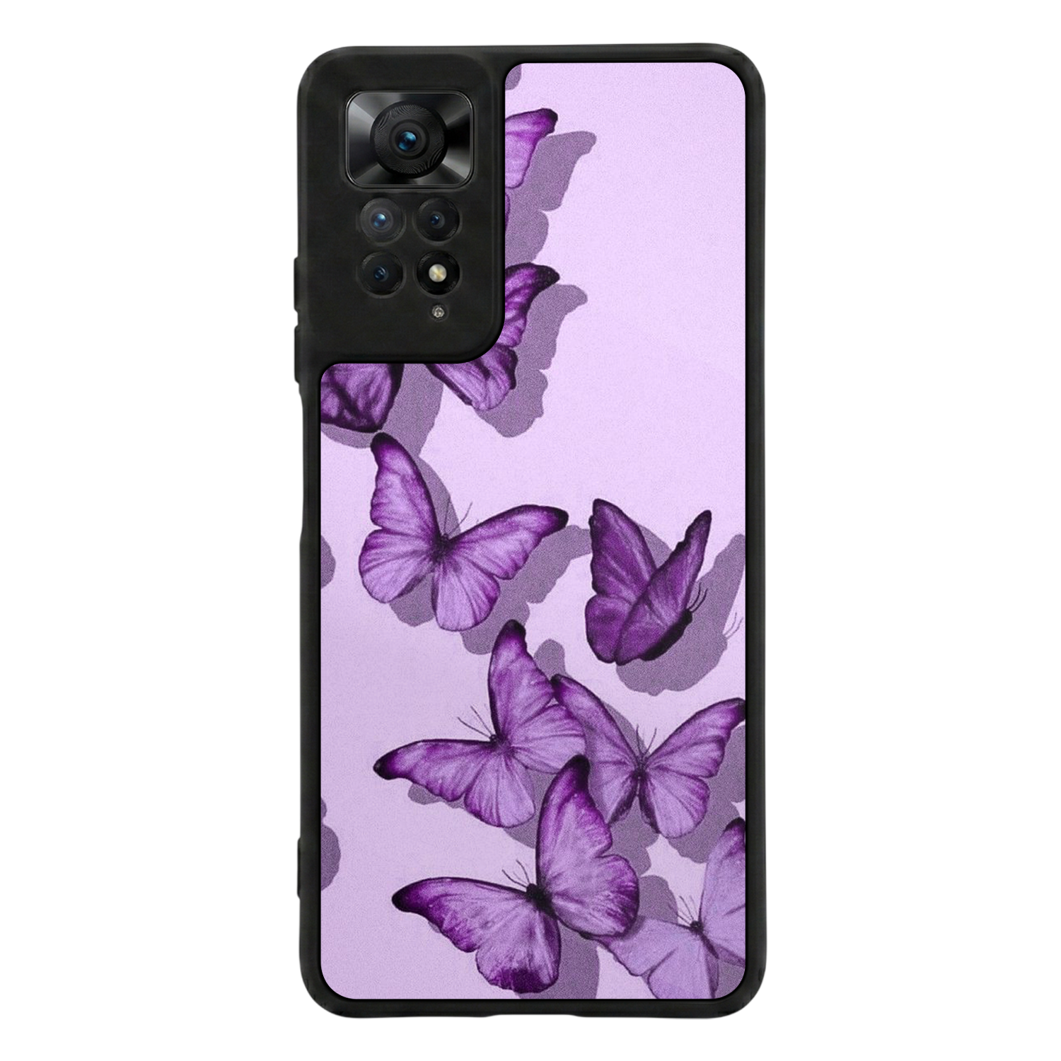 Xiaomi Redmi Note 12 Pro Uyumlu Kelebek Tasarımlı Glossy Premium Kılıf