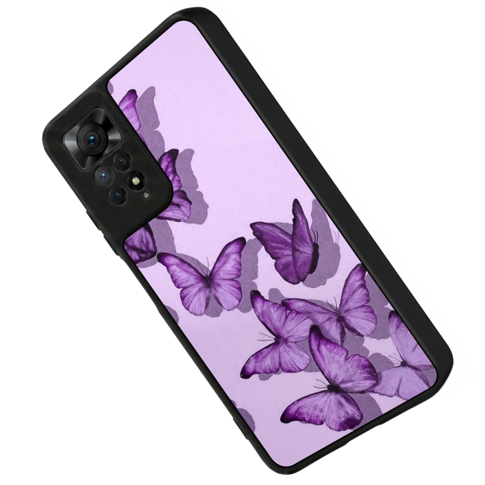 Xiaomi Redmi Note 12 Pro Uyumlu Kelebek Tasarımlı Glossy Premium Kılıf
