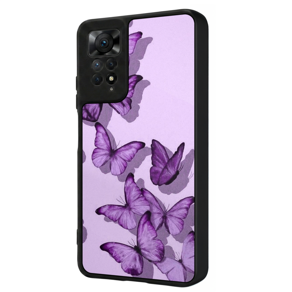 Xiaomi Redmi Note 12 Pro Uyumlu Kelebek Tasarımlı Glossy Premium Kılıf