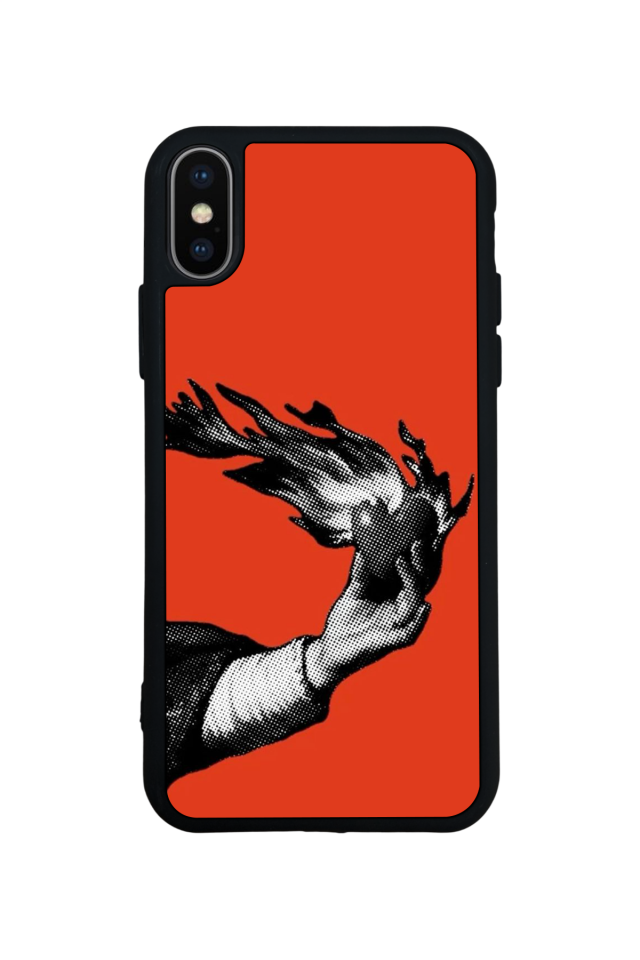 iPhone X/ XS Uyumlu Kirmizi Tasarımlı Glossy Premium Kılıf
