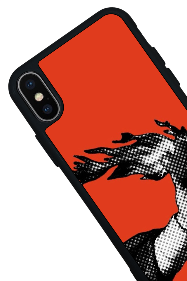 iPhone X/ XS Uyumlu Kirmizi Tasarımlı Glossy Premium Kılıf