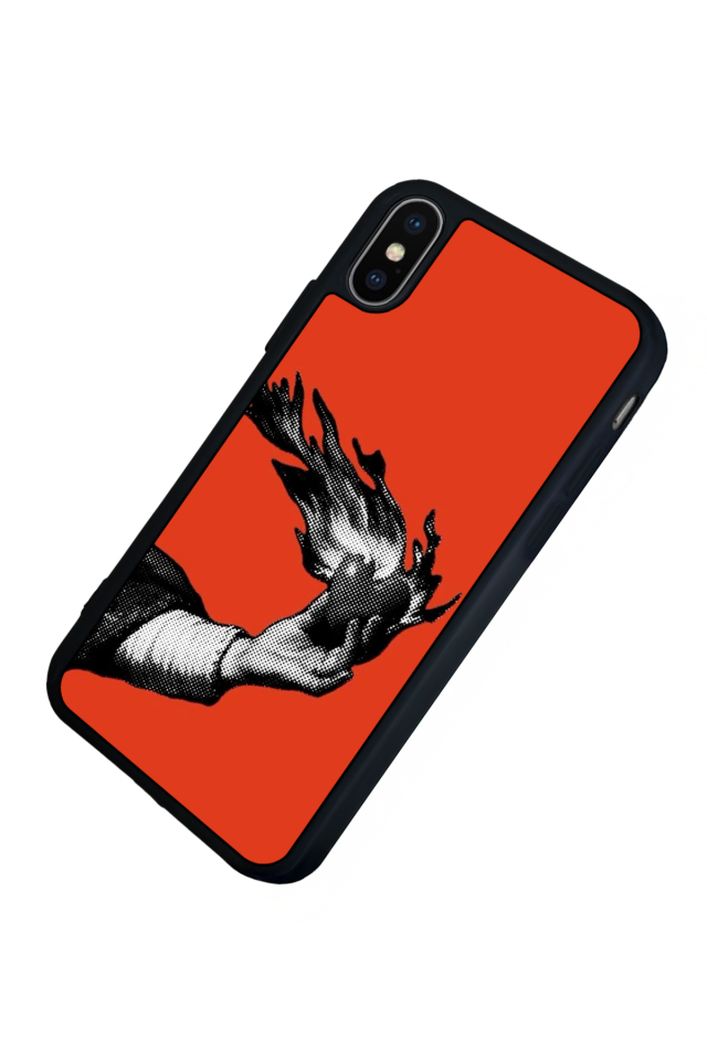 iPhone X/ XS Uyumlu Kirmizi Tasarımlı Glossy Premium Kılıf