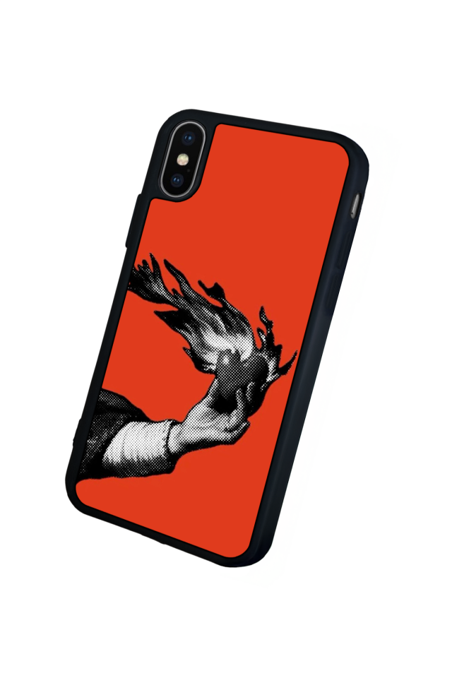 iPhone X/ XS Uyumlu Kirmizi Tasarımlı Glossy Premium Kılıf