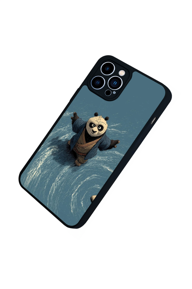 iPhone 12 Pro Max Uyumlu Kung Fu Panda Tasarımlı Glossy Premium Kılıf