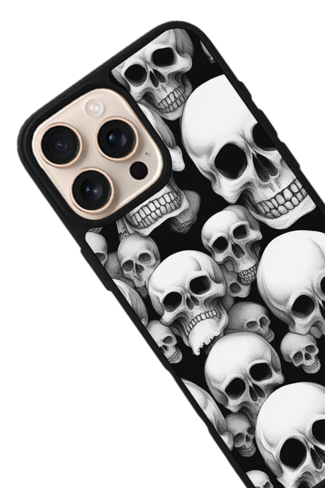 iPhone 14 Pro Max Uyumlu KuruKafa Tasarımlı Glossy Premium Kılıf