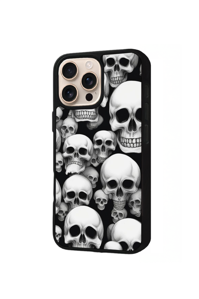 iPhone 14 Pro Max Uyumlu KuruKafa Tasarımlı Glossy Premium Kılıf