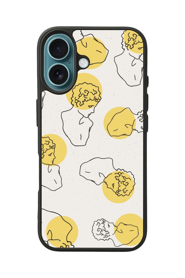 iPhone 16 Uyumlu Line Art Tasarımlı Glossy Premium Kılıf
