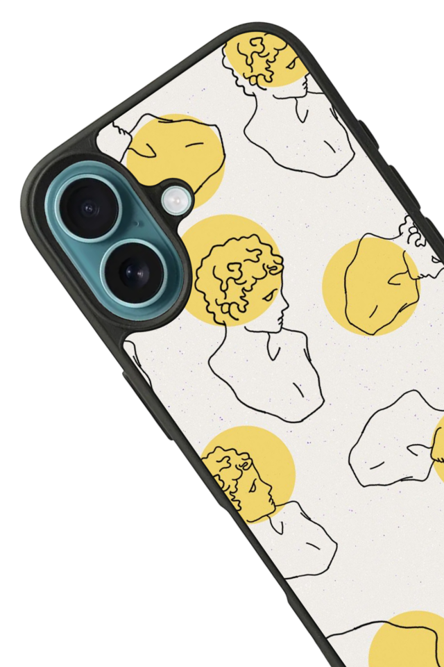 iPhone 16 Uyumlu Line Art Tasarımlı Glossy Premium Kılıf