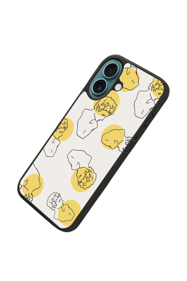 iPhone 16 Uyumlu Line Art Tasarımlı Glossy Premium Kılıf