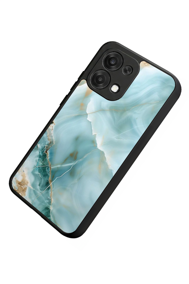 Oppo A6 Pro Uyumlu Mermer Marble Tasarımlı Glossy Premium Kılıf