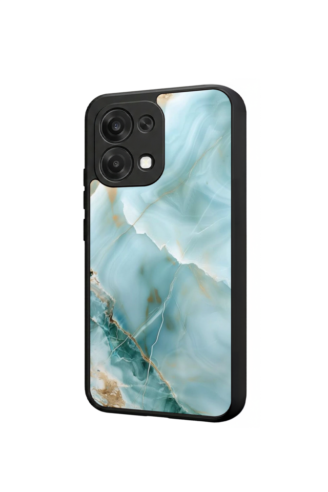 Oppo A6 Pro Uyumlu Mermer Marble Tasarımlı Glossy Premium Kılıf