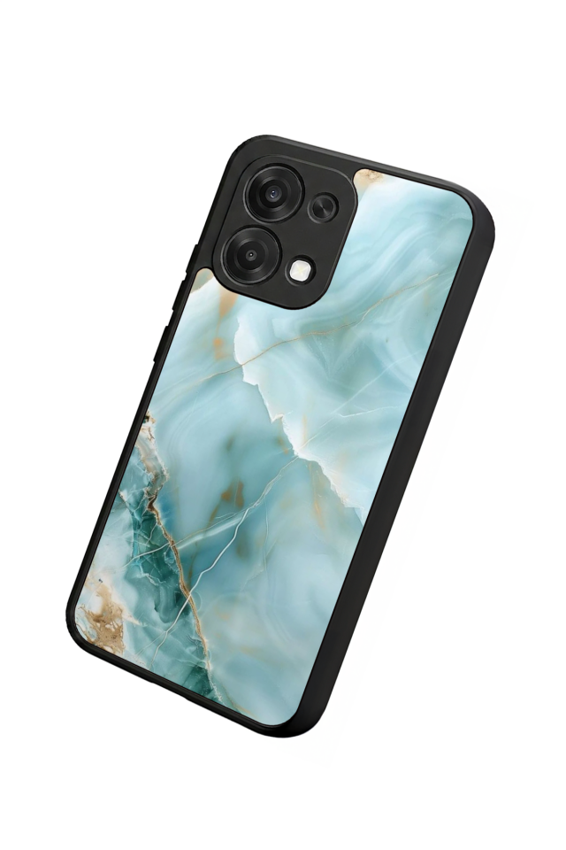 Oppo A6 Pro Uyumlu Mermer Marble Tasarımlı Glossy Premium Kılıf