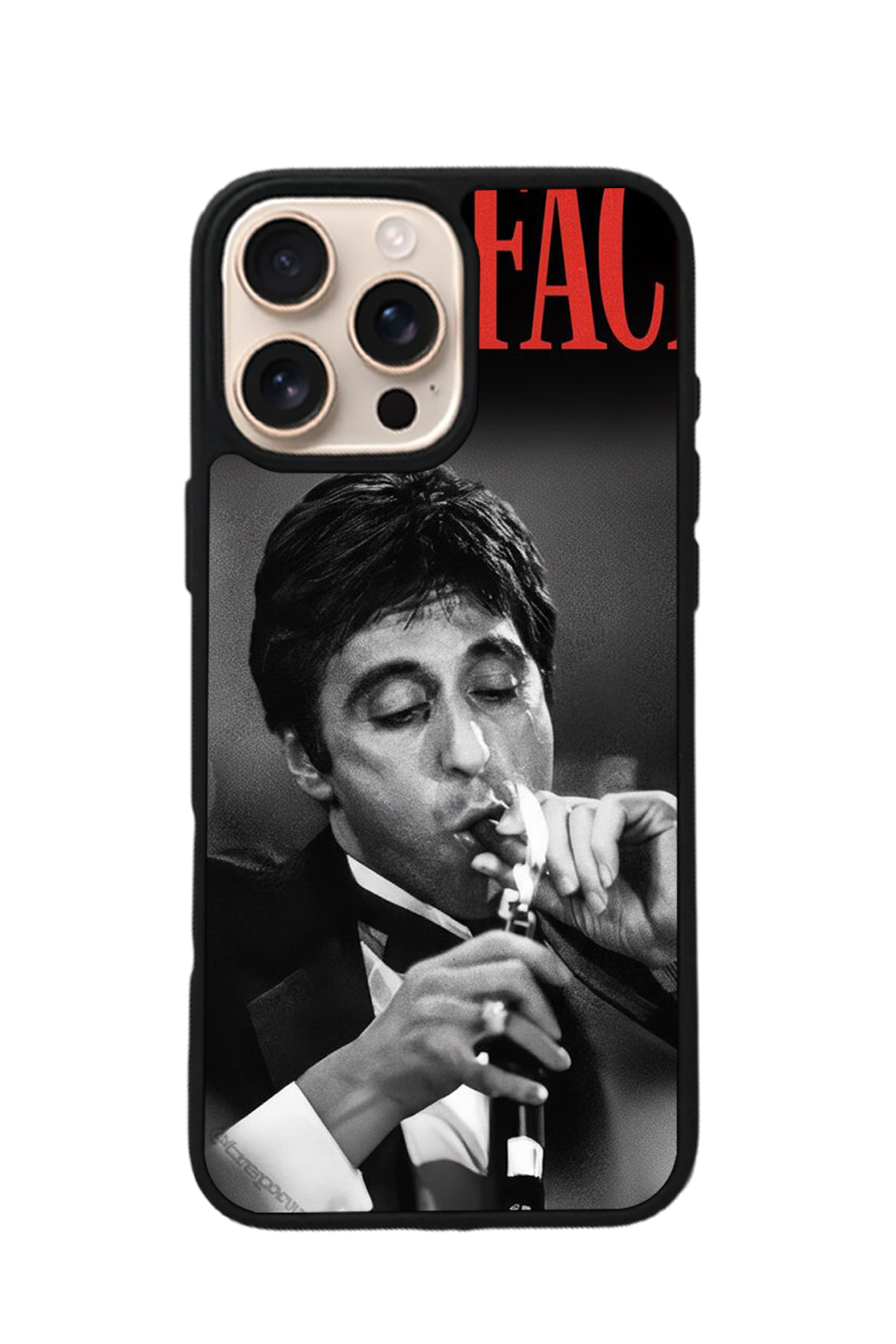 iPhone 15 Pro Uyumlu Scarface Tasarımlı Glossy Premium Kılıf