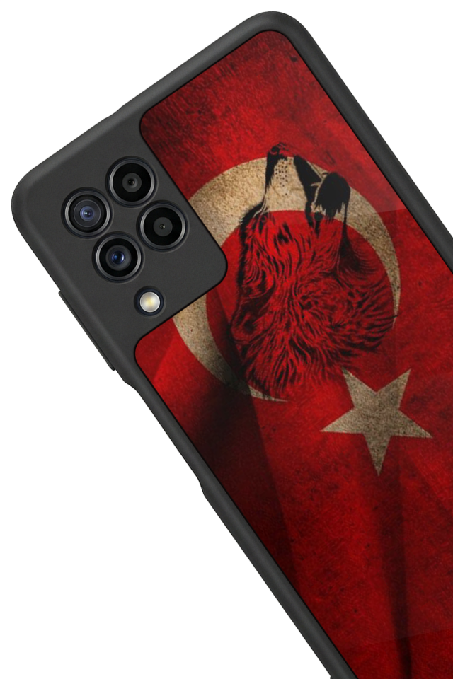 Samsung Galaxy M32 Uyumlu Türk Bayragi Tasarımlı Glossy Premium Kılıf