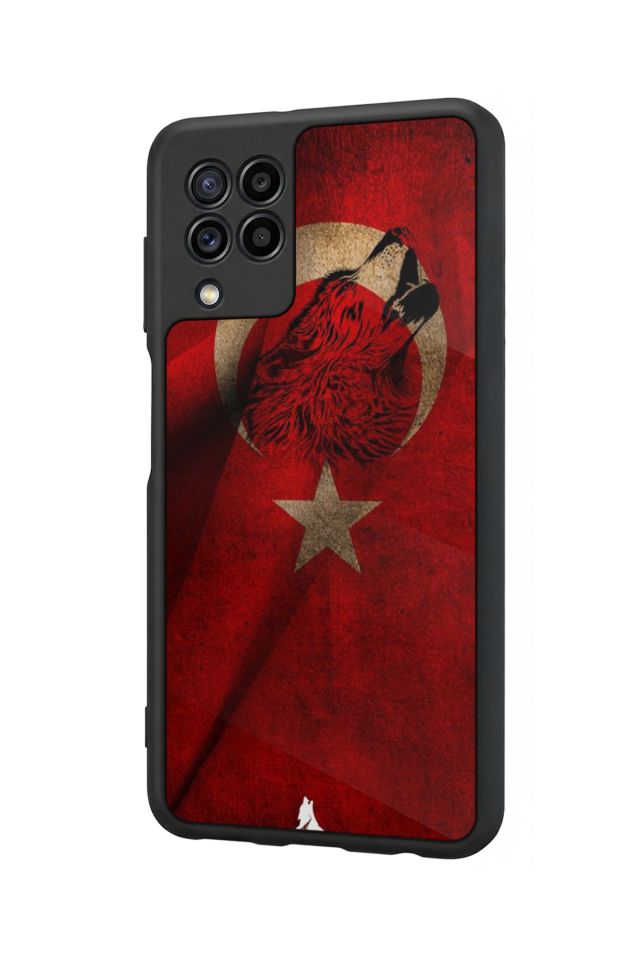 Samsung Galaxy M32 Uyumlu Türk Bayragi Tasarımlı Glossy Premium Kılıf