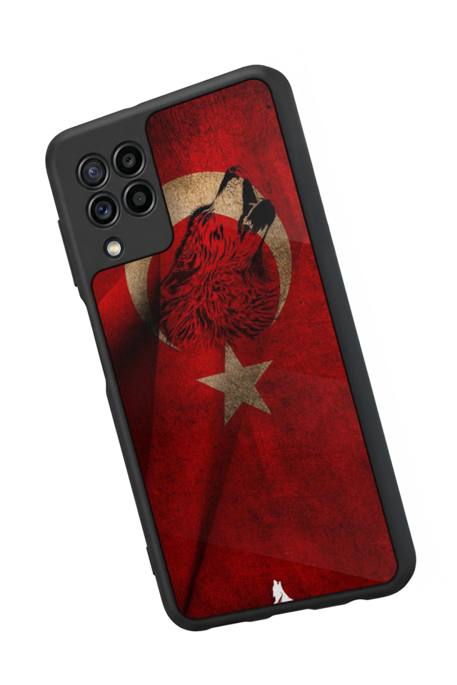 Samsung Galaxy M32 Uyumlu Türk Bayragi Tasarımlı Glossy Premium Kılıf