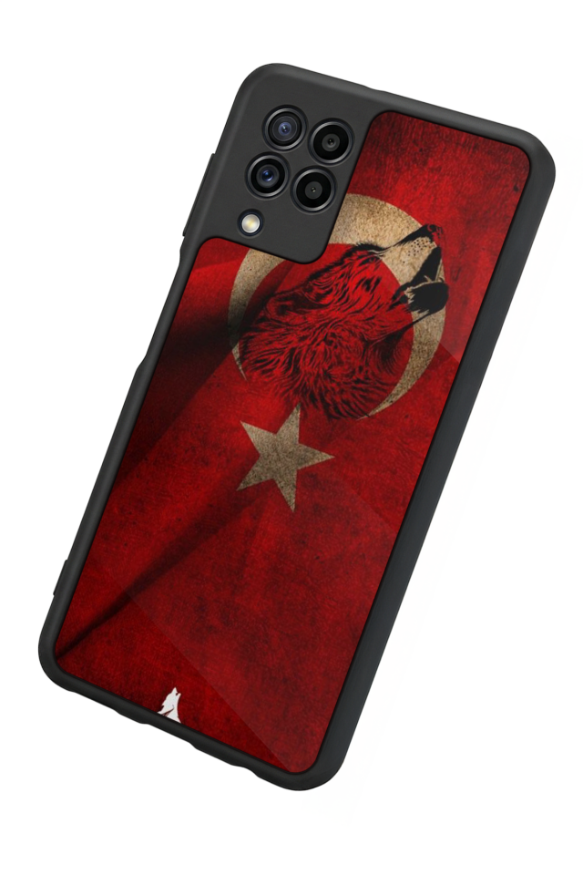 Samsung Galaxy M32 Uyumlu Türk Bayragi Tasarımlı Glossy Premium Kılıf