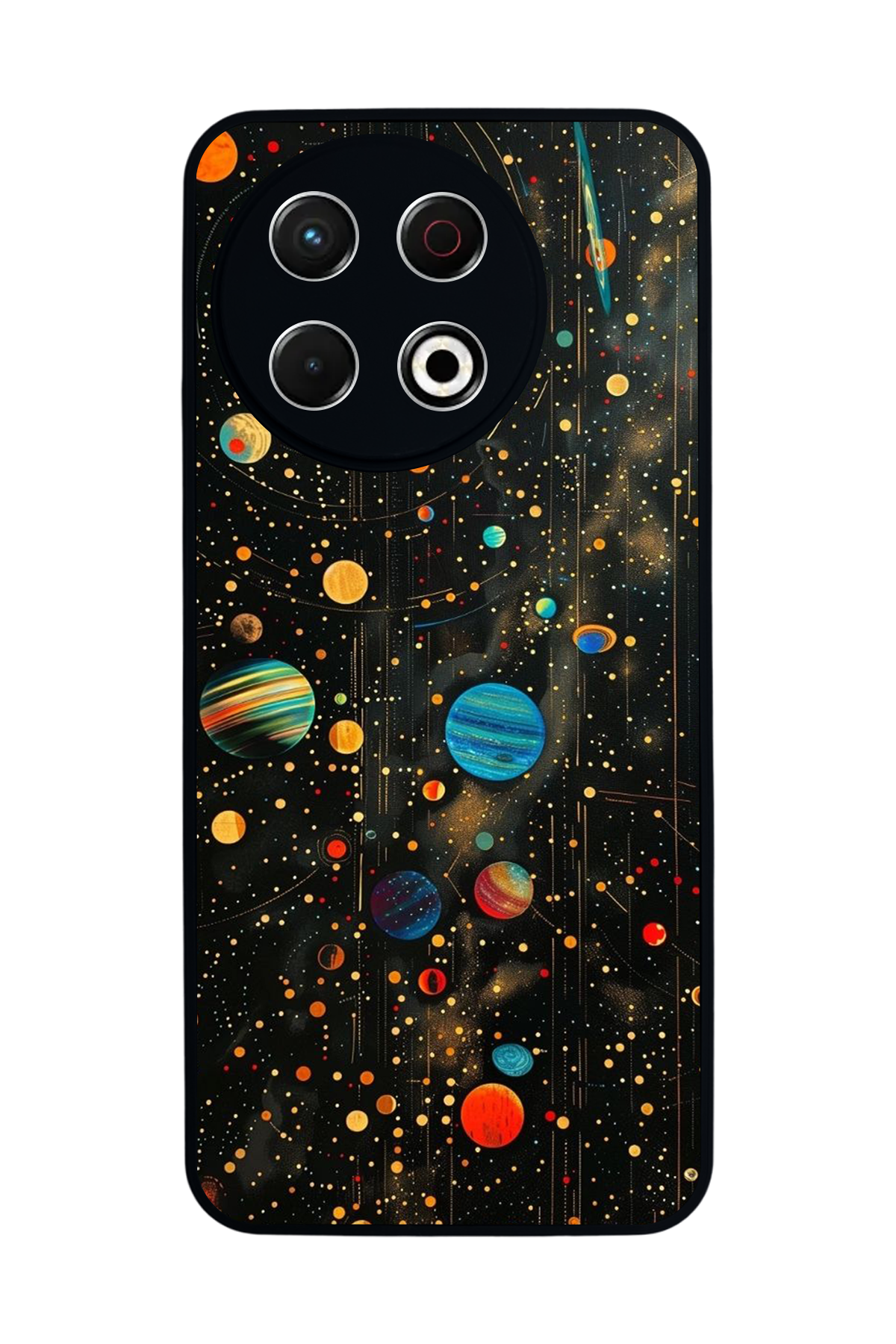 Tecno Spark 30 Pro Uyumlu Uzay Tasarımlı Glossy Premium Kılıf