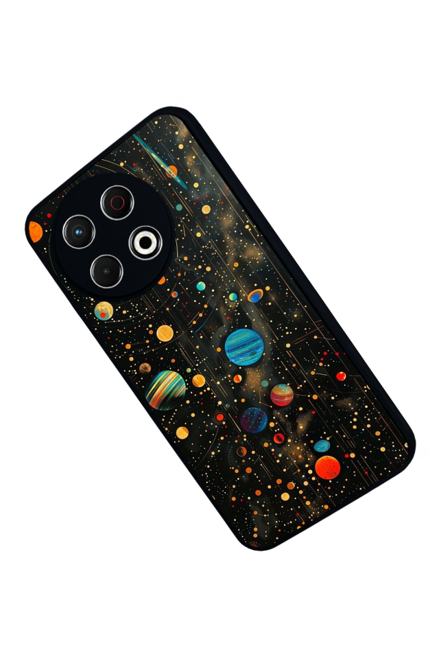 Tecno Spark 30 Pro Uyumlu Uzay Tasarımlı Glossy Premium Kılıf