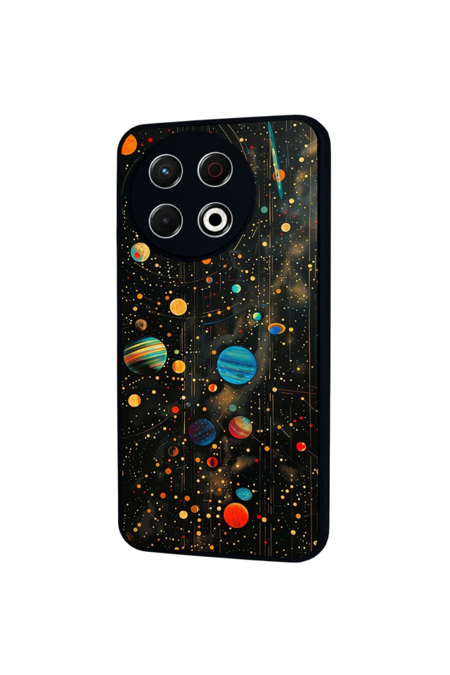 Tecno Spark 30 Pro Uyumlu Uzay Tasarımlı Glossy Premium Kılıf