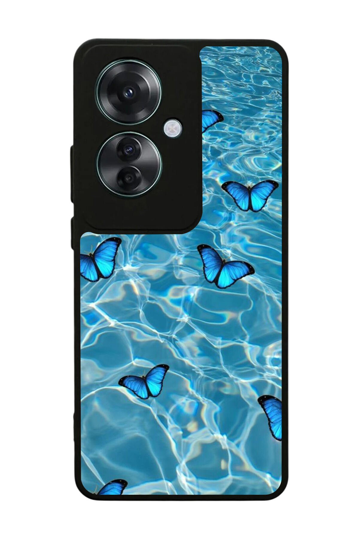 Oppo Reno 11F Uyumlu Kelebek Tasarımlı Glossy Premium Kılıf