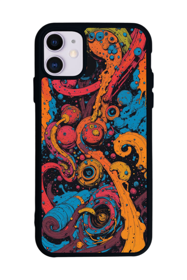 iPhone 11 Uyumlu Abstract Tasarımlı Glossy Premium Kılıf