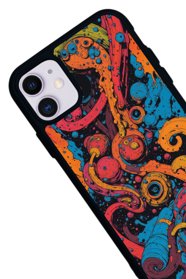 iPhone 11 Uyumlu Abstract Tasarımlı Glossy Premium Kılıf