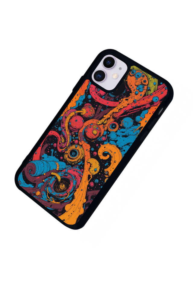 iPhone 11 Uyumlu Abstract Tasarımlı Glossy Premium Kılıf