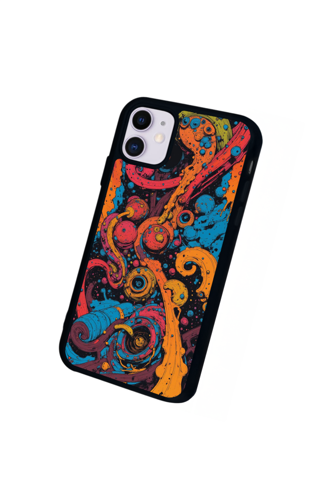 iPhone 11 Uyumlu Abstract Tasarımlı Glossy Premium Kılıf