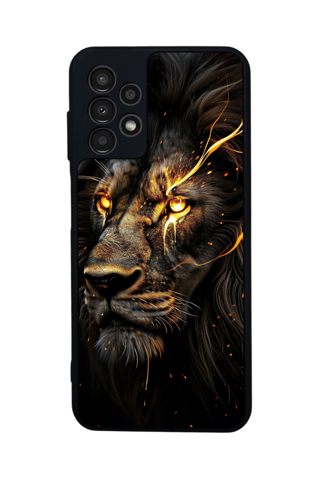 Samsung Galaxy A23 Uyumlu Aslan Tasarımlı Glossy Premium Kılıf