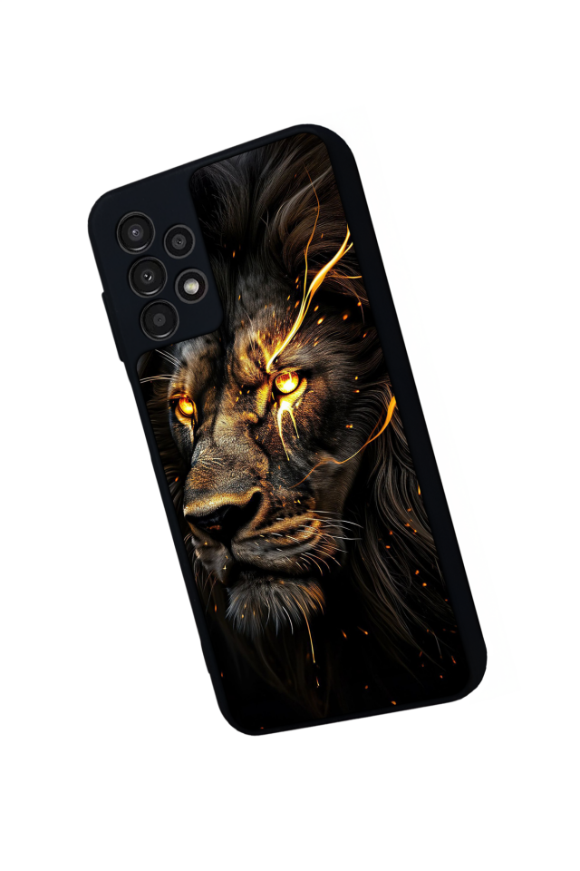 Samsung Galaxy A23 Uyumlu Aslan Tasarımlı Glossy Premium Kılıf