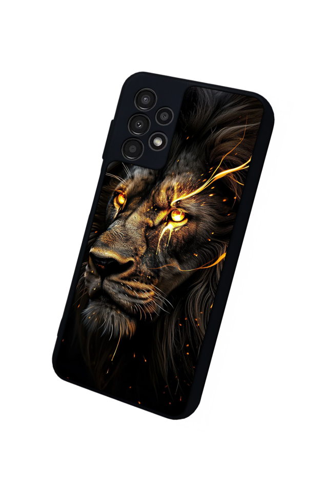 Samsung Galaxy A23 Uyumlu Aslan Tasarımlı Glossy Premium Kılıf