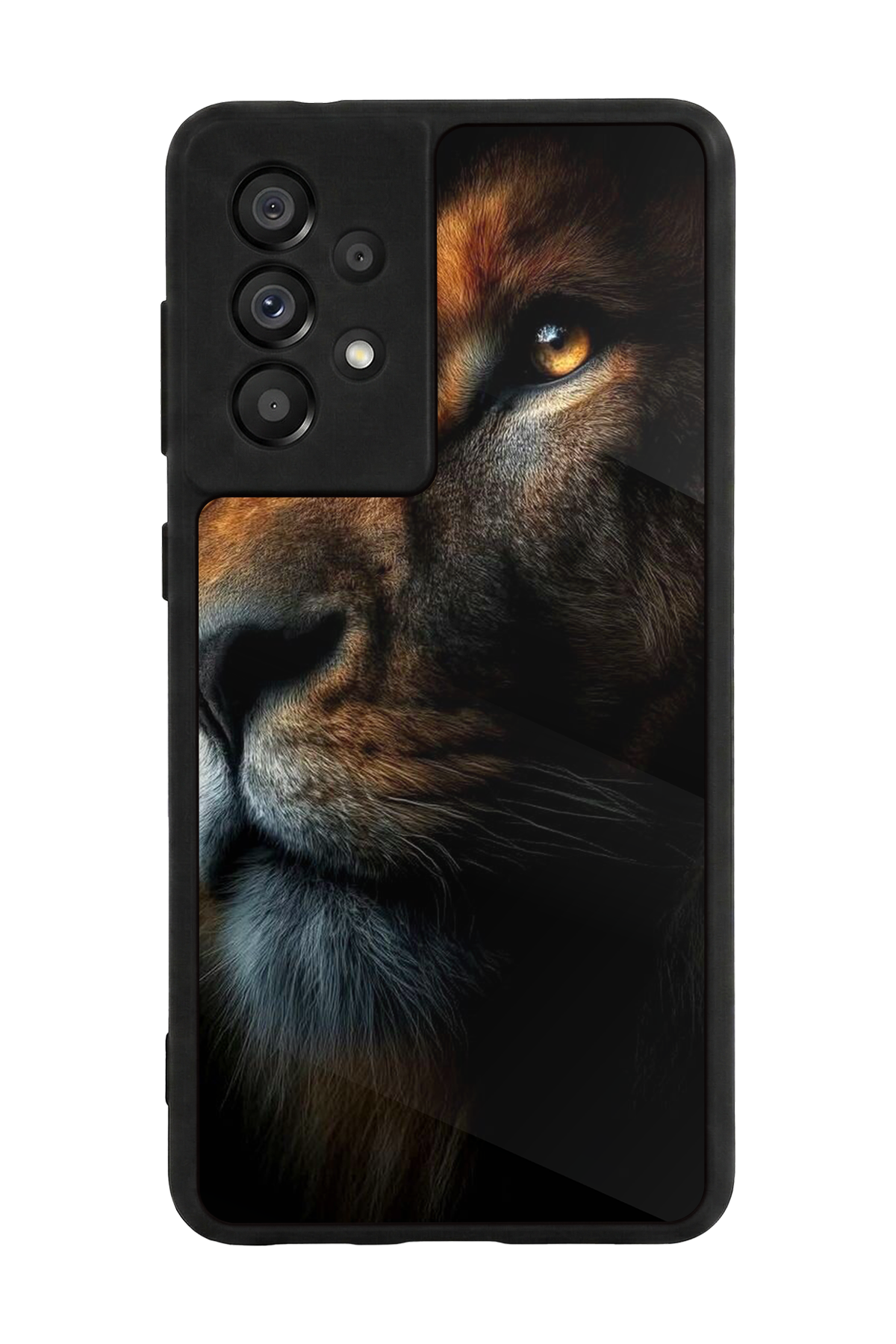 Samsung Galaxy A73 Uyumlu Aslan Tasarımlı Glossy Premium Kılıf