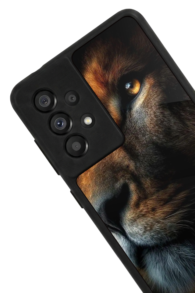 Samsung Galaxy A73 Uyumlu Aslan Tasarımlı Glossy Premium Kılıf