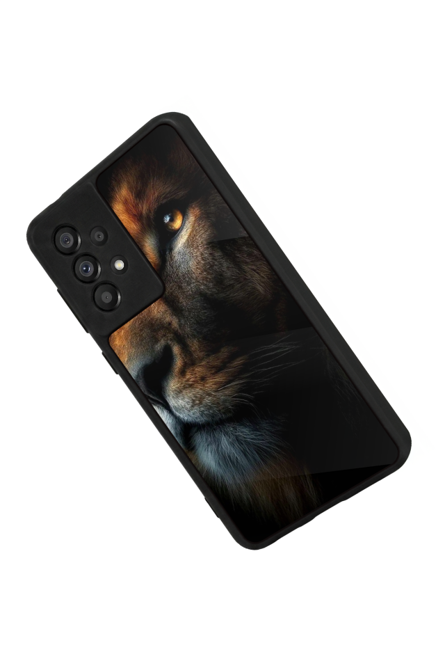Samsung Galaxy A73 Uyumlu Aslan Tasarımlı Glossy Premium Kılıf