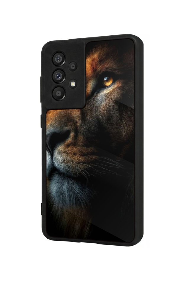 Samsung Galaxy A73 Uyumlu Aslan Tasarımlı Glossy Premium Kılıf