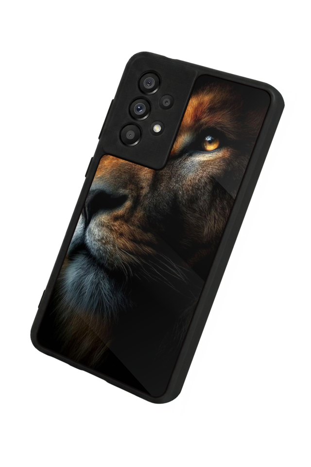 Samsung Galaxy A73 Uyumlu Aslan Tasarımlı Glossy Premium Kılıf
