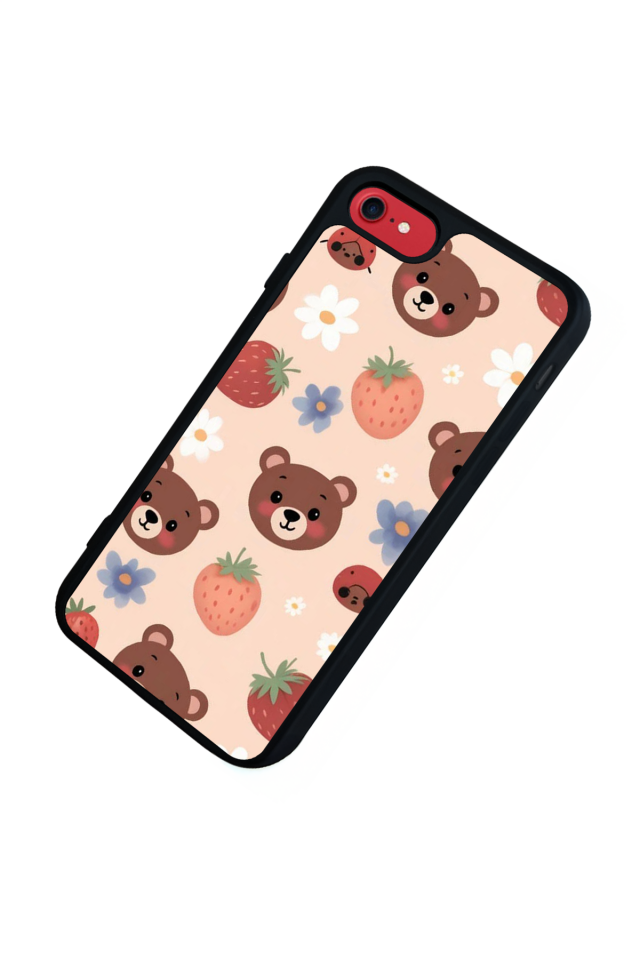 iPhone SE Uyumlu Ayı Tasarımlı Glossy Premium Kılıf