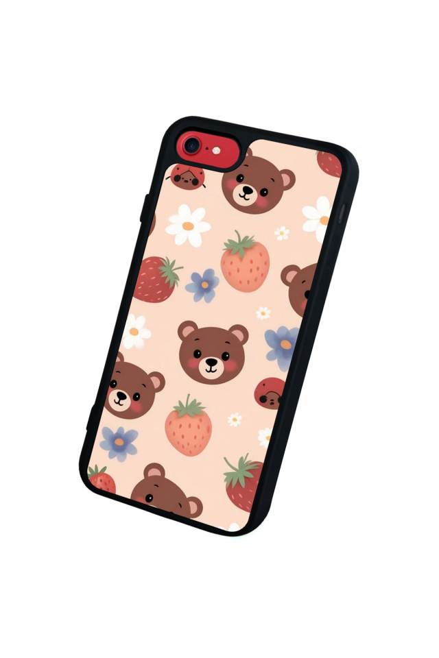 iPhone SE Uyumlu Ayı Tasarımlı Glossy Premium Kılıf