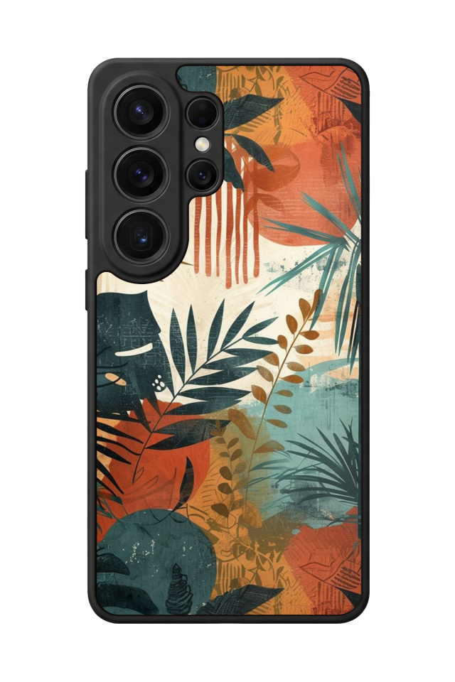 Samsung Galaxy S26 Ultra Uyumlu Botanik Tasarımlı Glossy Premium Kılıf