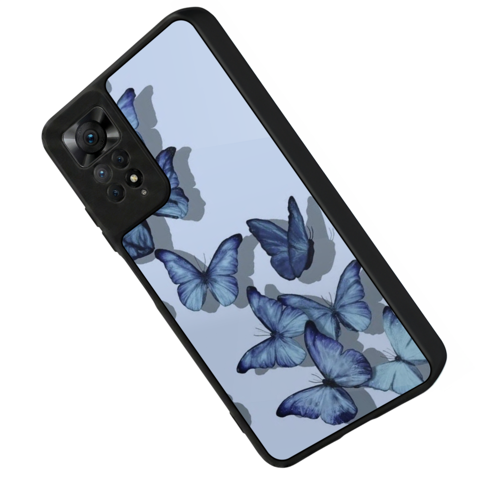 Xiaomi Redmi Note 12 Pro Uyumlu Kelebek Tasarımlı Glossy Premium Kılıf