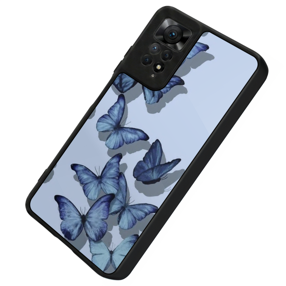 Xiaomi Redmi Note 12 Pro Uyumlu Kelebek Tasarımlı Glossy Premium Kılıf