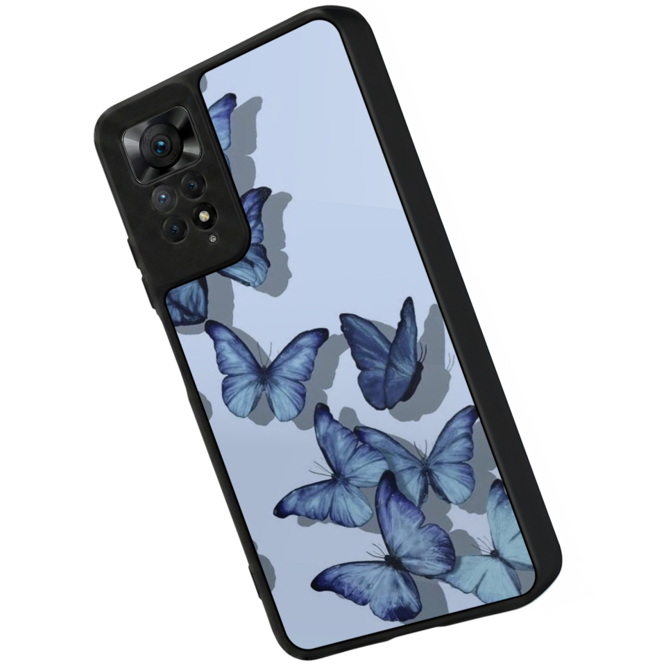 Xiaomi Redmi Note 12 Pro Uyumlu Kelebek Tasarımlı Glossy Premium Kılıf