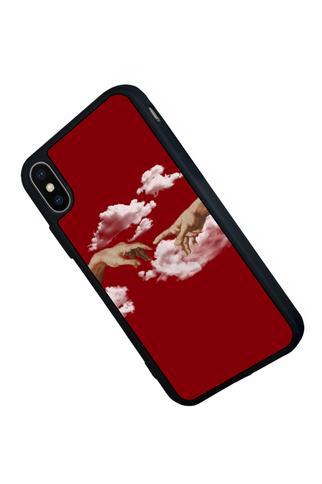 iPhone X/ XS Uyumlu Kirmizi Tasarımlı Glossy Premium Kılıf