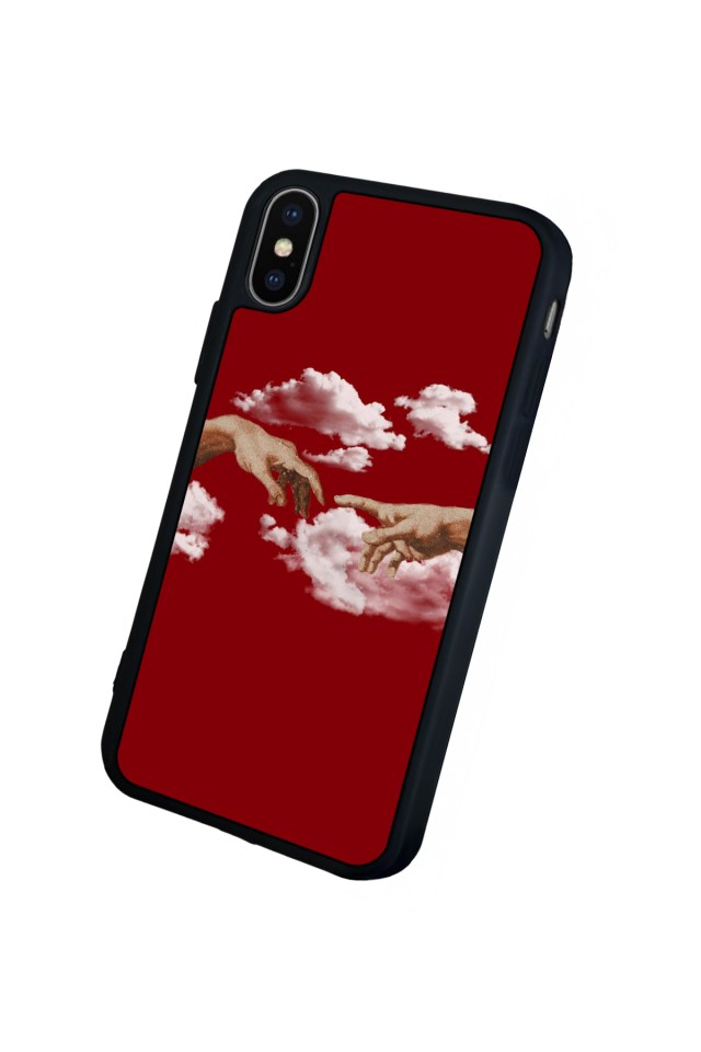 iPhone X/ XS Uyumlu Kirmizi Tasarımlı Glossy Premium Kılıf