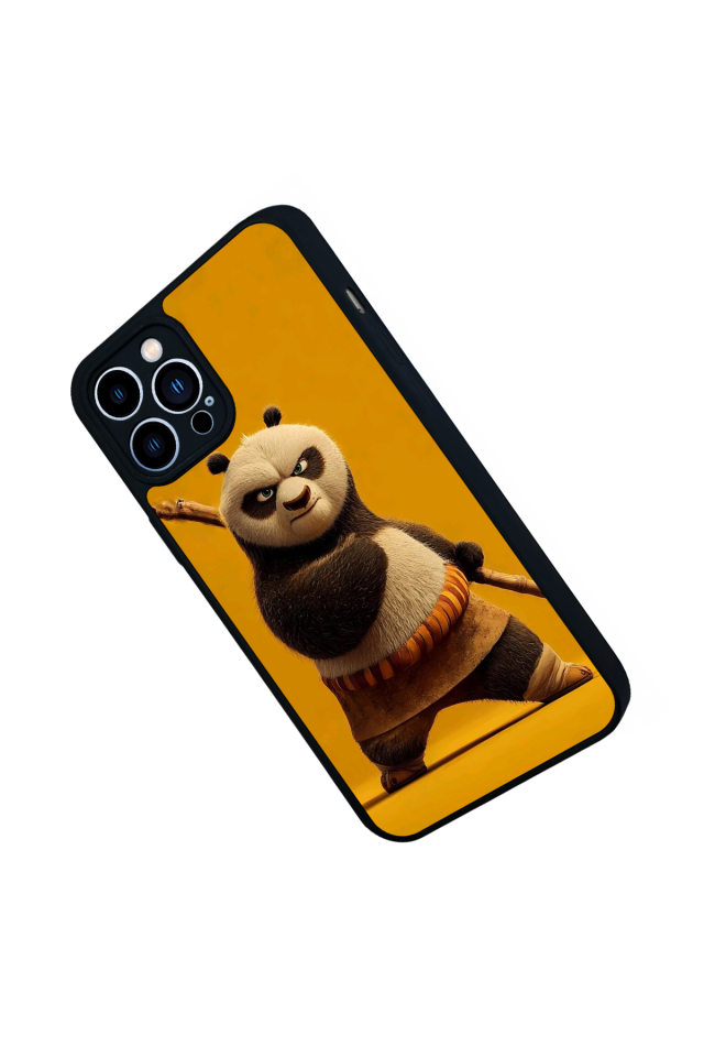 iPhone 12 Pro Max Uyumlu Kung Fu Panda Tasarımlı Glossy Premium Kılıf