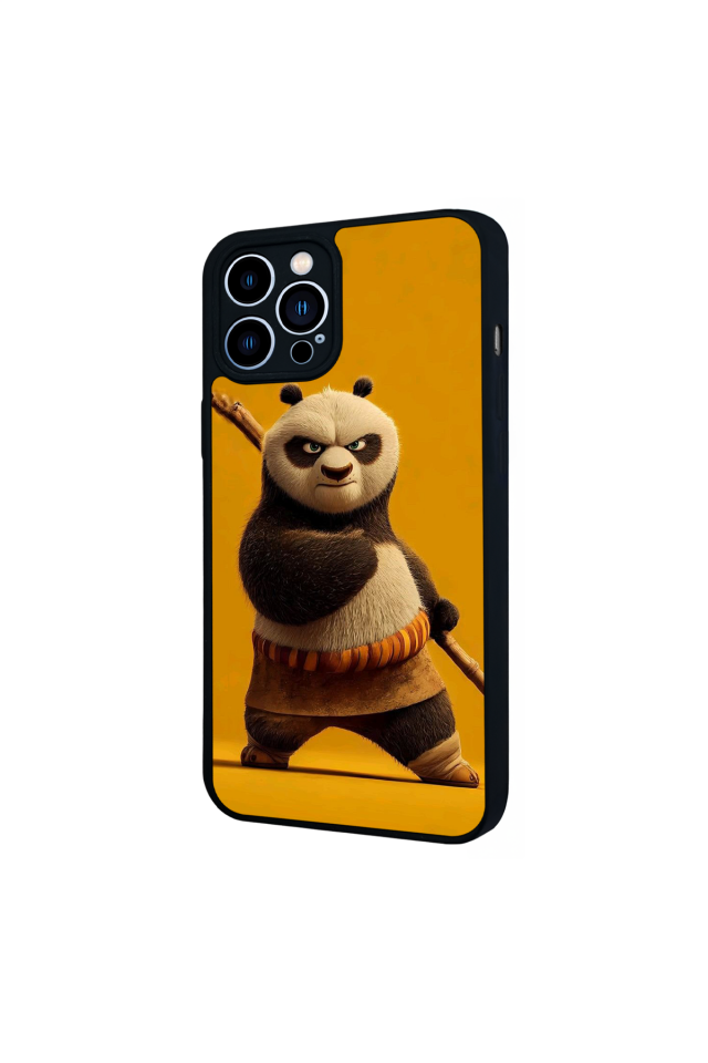iPhone 12 Pro Max Uyumlu Kung Fu Panda Tasarımlı Glossy Premium Kılıf